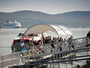 Gaspé, tender dock and gangway