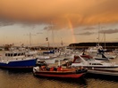 Arc-en-ciel sur le port d'Havre-Saint-Pierre