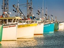 Bateaux de pêches au port de Grande Entrée
