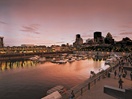 View of downtown Montréal from the Old Port