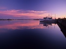 Coucher de soleil au port de l’Étang-du-Nord