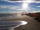 Coucher de soleil, plage Ferguson