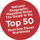 National Geographic rates Gasp&eacute;sie among the Top 50 Must-See Places Worldwide
