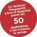 Le National Geographic place Gasp&eacute; parmi les 50 destinations &agrave; voir dans le monde