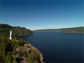 Statue Notre Dame du Saguenay (cr&eacute;dit : MTOQ, Paul Hurteau & Claude Parent)